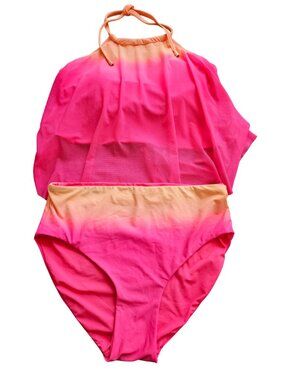 Coco Reef Sunset Fade Aura Mesh High Neck Tankini & High Waist Bottoms -